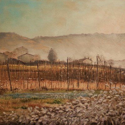 paesaggio acrilico su tela